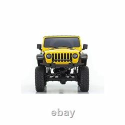 Kyosho Rc Mini-z 4x4 Set Prêt Jeep Wrangler Blimited Rubicon Jaune 32521y Rtr