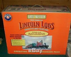 Lionel 6-30106 Grande Lincoln Logs Ouest Prêt À L'emploi O Gauge Train