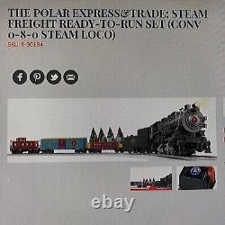 Lionel 6-30184 Le Polar Express 0-8-0 Locomotive à vapeur de fret prêt à rouler set
