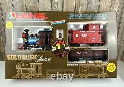 Lionel 8-81000 Gold Rush Special G-SCALE Ready-To-Run Set 1987 Tested Tracks 
<br/>
Le spécial Gold Rush Lionel 8-81000 G-SCALE Ready-To-Run Set 1987 avec pistes testées