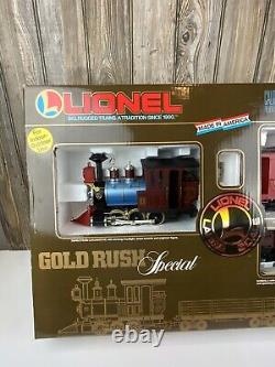Lionel 8-81000 Gold Rush Special G-SCALE Ready-To-Run Set 1987 Tested Tracks<br/>
Le spécial Gold Rush Lionel 8-81000 G-SCALE Ready-To-Run Set 1987 avec pistes testées
