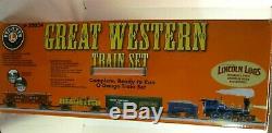 Lionel Great Western # 6-30034 Train Prêt À Fonctionner + Lincoln Logs New Iob