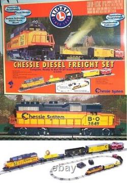 Lionel O Gauge Train Chessie Diesel Freight Set-complete-ready À Courir