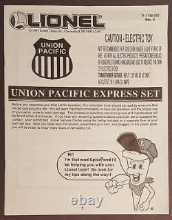 Lionel The Union Pacific Express Set O27 6-11736 Avec Moteur En Métal Moulé Die