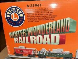 Lionel Winter Wonderland Railroad Train Set prêt à fonctionner avec de la fumée qui s'échappe! 6-31941