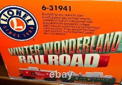 Lionel Winter Wonderland Railroad Train Set prêt à fonctionner avec de la fumée qui s'échappe! 6-31941