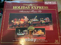 Nouvel Ensemble De Trains Animés Et Éclairés Bright'the Holiday Express Noel #385 Euc