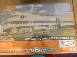 O-gauge Mth Amtrak F40ph Diesel Prêt À Courir De Train De Voyageurs Nouveau