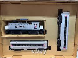 RARE Lionel O Gauge NJ Transit NW2 Prêt à l'exécution Jeu de passagers 6-11828 New Jersey