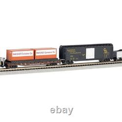 Trains Freightmaster Prêt à Rouler Ensemble de Train Électrique de 60 Pièces Échelle N, Sil