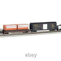 Trains Freightmaster Prêt à Rouler Ensemble de Train Électrique de 60 Pièces Échelle N, Sil