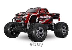 Traxxas 36354-4-RED Stampede BL-2S HD 1/10 2WD Monster Truck RTR, Rouge