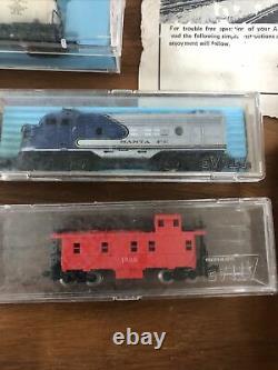 Vintage Atlas N Gauge Santa Fe Ready To Run Train Set Box Couleur Rare