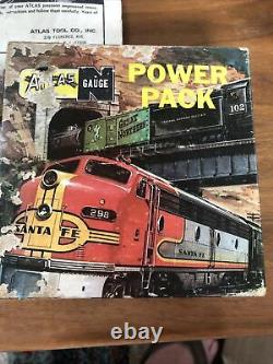 Vintage Atlas N Gauge Santa Fe Ready To Run Train Set Box Couleur Rare